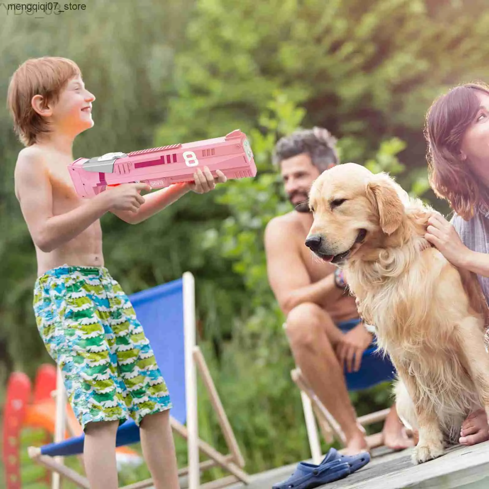 Pistolet à eau électrique automatique, jeu de sable amusant, jouets pour piscine d'été, grande capacité, plage en plein air pour adultes et enfants L0312