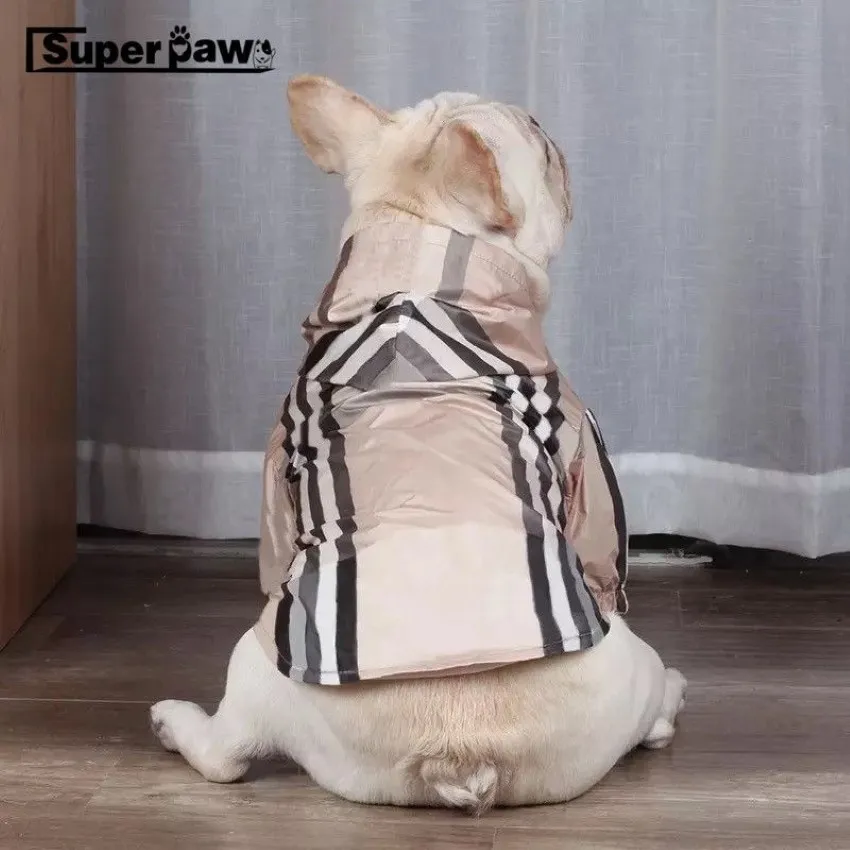 Fashion Dog Wind Coat Outdoor Jacket Windbreaker Raincoat Dogs Clothes Pet Pug Hoodie Coat French Bulldog Drop WSC02 T20072682