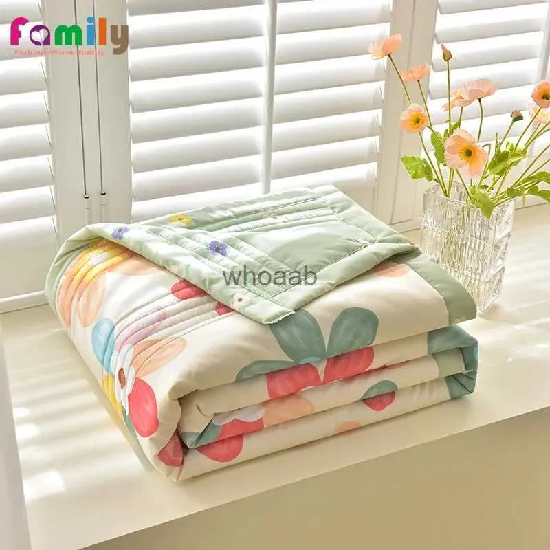 Dekbedsets 2024 Zomer Lente Airconditioning Quilt Gooi Deken Trooster Twin Queen Size Dekens voor Volwassenen Kinderen Plaids Patchwork YQ240313