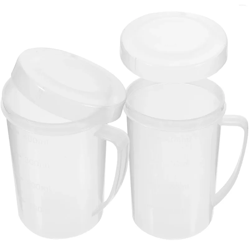 Bicchieri da vino 2 pezzi Tazza da latte Tazze per microonde Riscaldamento domestico Plastica Bere Campeggio Tazza da caffè Acqua Soia