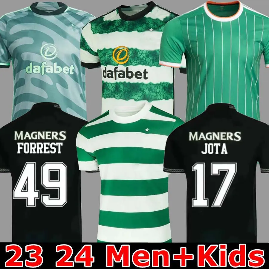 Kelten 23 24 Voetbalshirts Thuis weg Celtic KYOGO EDOUARD TURNBULL AJETI CHRISTIE JOTA GRIFFITHS FORREST MEN Kindertenue uniformen Voetbalshirt 2023 2024