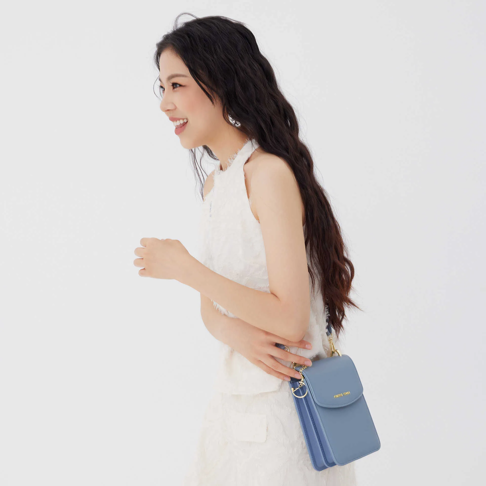 Модная женская сумка для мобильного телефона, корейская версия, модная сумка на одно плечо с диагональной перекладиной, многофункциональный рюкзак большой емкости