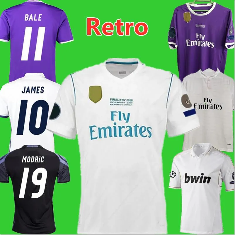 Real Madrids Retro Soccer Jerseys Finals Football Shirt Guti Benzema Seedorf Carlos Ronaldo Kaka 03 04 06 07 11 13 14 15 16 17 18 Zidane Raul Vintage Figo Kits 999