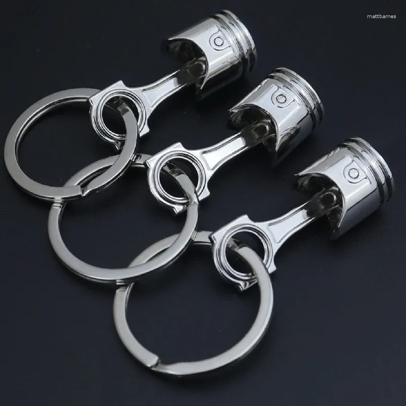 Keychains Personalized Car Engine Piston Keychain Pendant Modification Creative Gifts Key Ring For Men Boys Drivers Lover 1pc