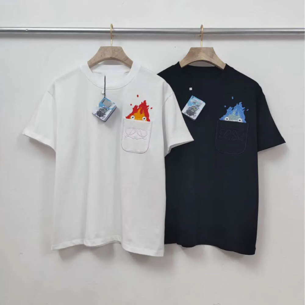 ファッションサマーメンTシャツデザイナーTシャツメンズフローラル刺繍グラフィックティーラウンドネック短袖トップポケットプルオーバーセーター