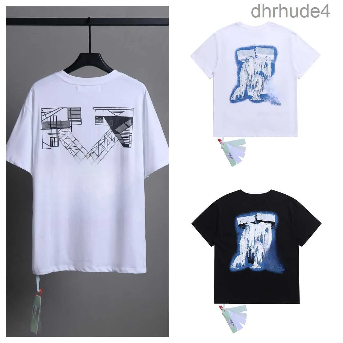 남성 셔츠 패션 탑 스포츠 스포츠 TSHIRT 여름 디자이너 오프 화이트 티 럭셔리 클래식 코튼 느슨