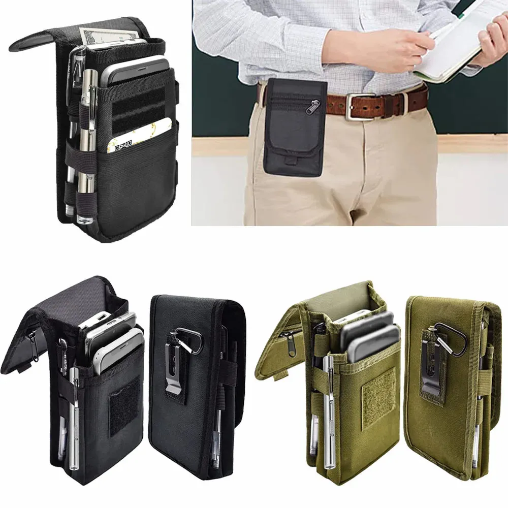 Ceinture téléphone pochette grand support pour smartphone étui tactique polyvalent pour le travail randonnée Camping 240301