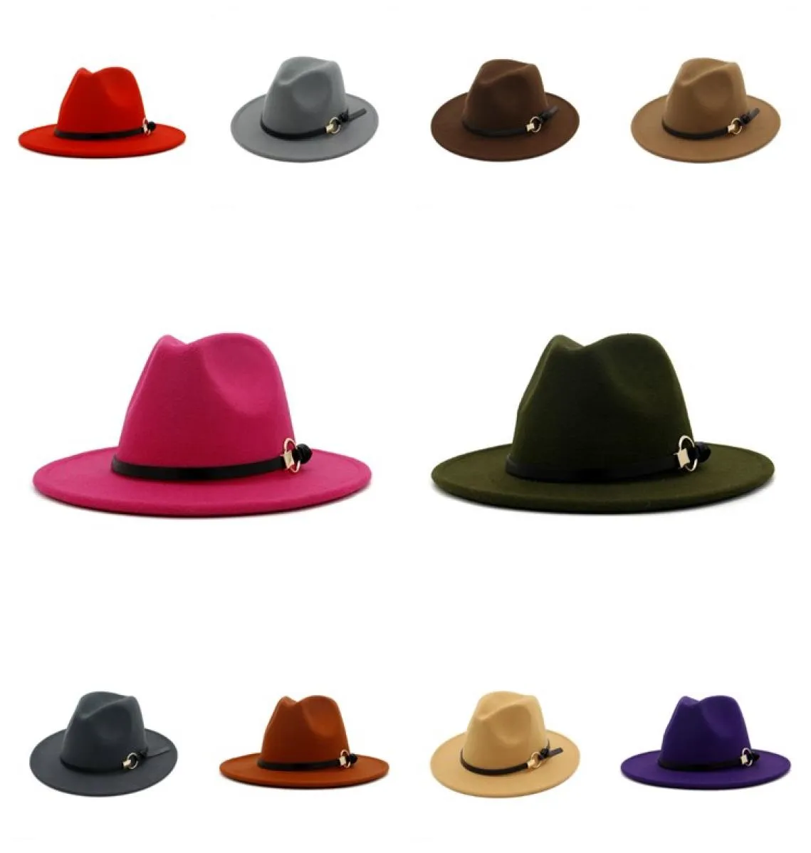 Men039s Fedora Hoed Voor Heren Vrouwen Hoeden Brede Rand Jazz Kerk Cap Band Brede Platte Rand Jazz Hoeden Feesthoeden T2C52709757903