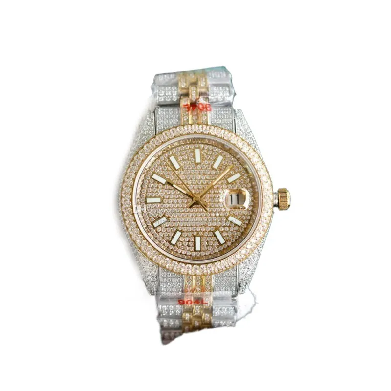 Top orologio con diamanti 40 42mm movimento meccanico automatico orologi cinturino in acciaio con cristallo di zaffiro placcato quadrante in oro orologio da donna arabo designer regali di natale sb064 C4