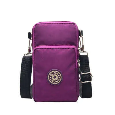 Sac pour téléphone portable grand écran d'âge moyen et personnes âgées, sacoche à bandoulière unique, bras de sport, portefeuille zéro, Style Vertical