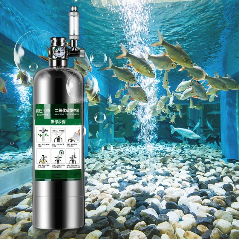 Equipment DIY Carbon Dioxide Reactor Kit Aquarium Stainless Steel CO2 Generator System Plants CO2 Cylinder Hot Selling