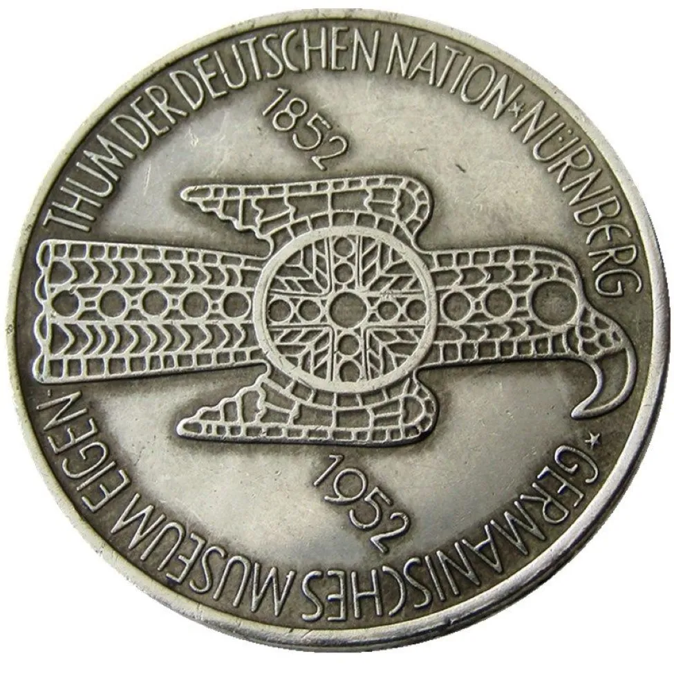 DE11 Deutschland Silber 5 Deutche Mark 1952D Handwerkliche versilberte Kopie Münze Metallstempel Herstellungsfabrik 315m