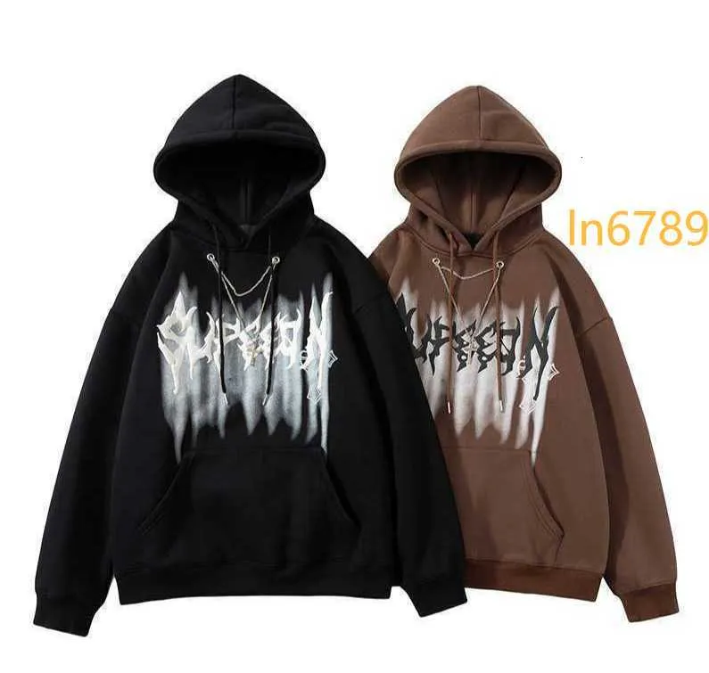 Hoodie for Men Plam Fashion Angle Cotton Unisex Designer Able 2024 Pendant Autumn and Winter New Plush Speckle Foam Fleece Hooded Sweater Vv0m