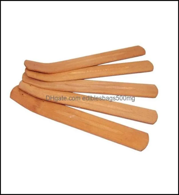 Lâmpadas de fragrância Fragrâncias Decoração Jardim Natural Plain Wood Stick Ash Catcher Burner Incenso Sticks Holder Home Decoration6454230