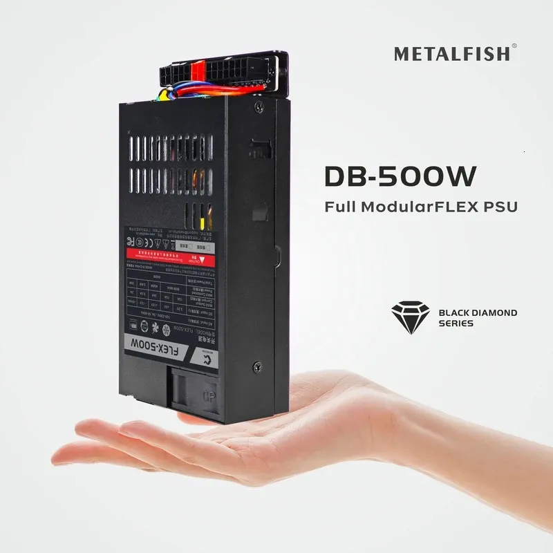 METALFISH Flex 500W Modulares Netzteil Kleines 1U-Computer-Netzteil Flex-ATX 500W Für ITX Compact Mini PC POS AIO400W Optional 240307