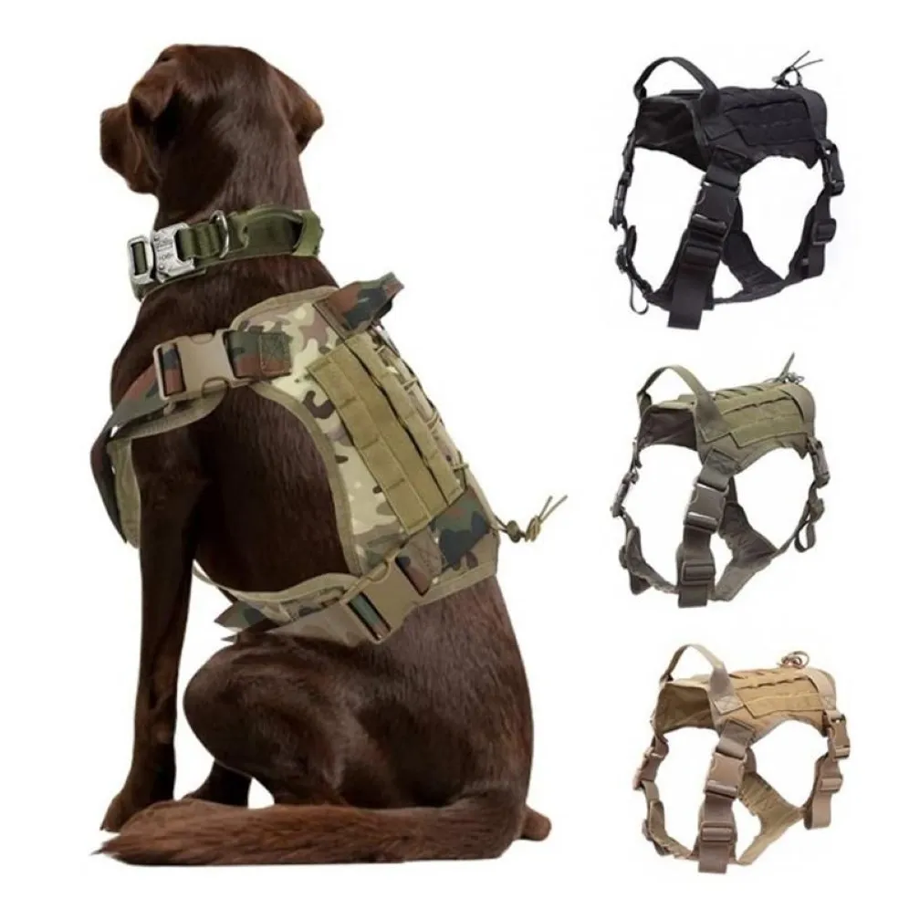 Tactisch Hondenharnas Vest Ademend Duurzaam Hondenkleding K9 Harnas voor middelgrote grote honden Duitse herder2986