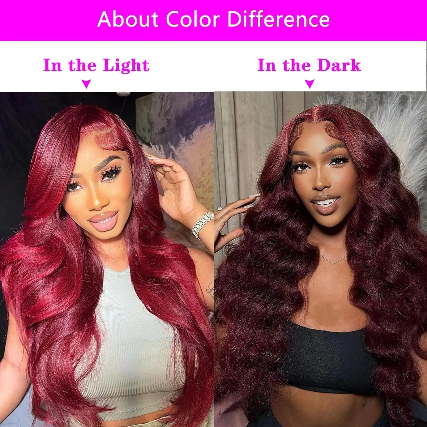 Burgundy 99J Lace Front Human Hair Wig Red Colored Wigs for Women Brazilian Remy Hair Body Wave Wig Stylish and Comfortable