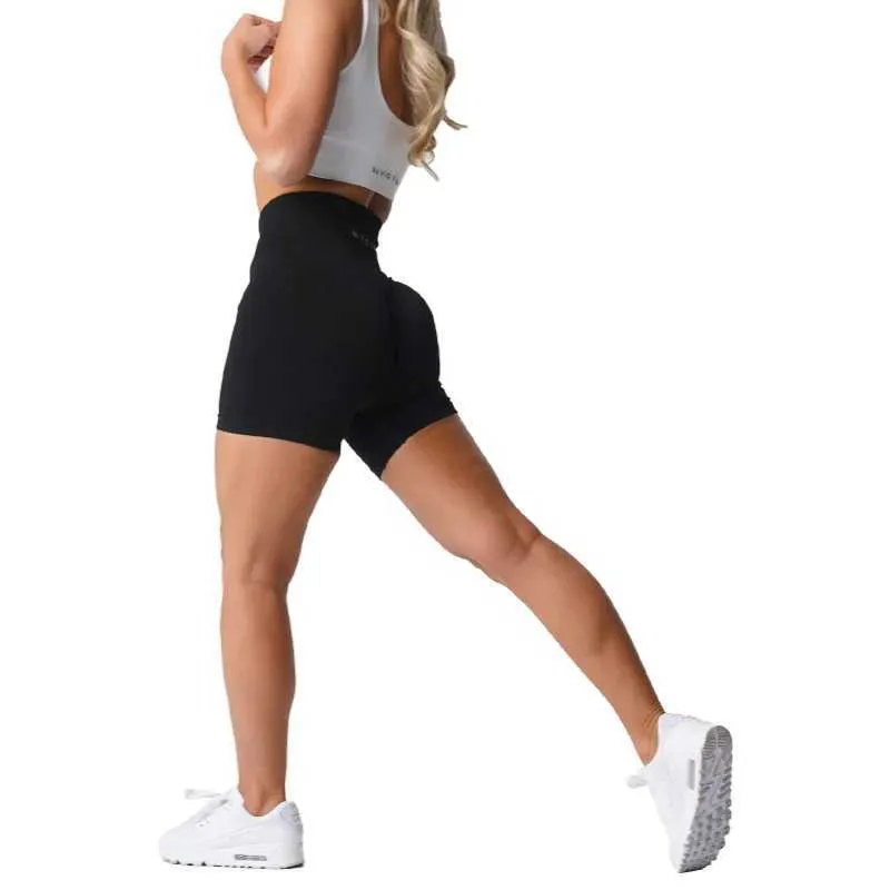 Damen Shorts NVGTN Spandex Solide Nahtlose Shorts Frauen Weiche Workout Strumpfhosen Fitness Outfits Yoga Hosen Gym WearL24313