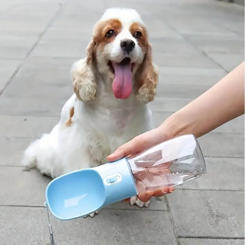 Dog Water Bottle Portable Travel Water Dispenser Leakproof Pet Drinking Bottle with Bowl for Cat Puppy Outdoor Activities Water Feeder Tool