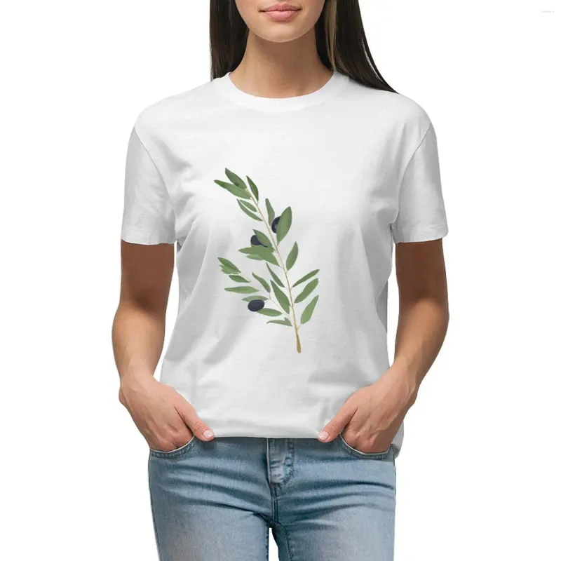 Polos pour femmes T-shirt olivier vêtements Vintage hauts d'été