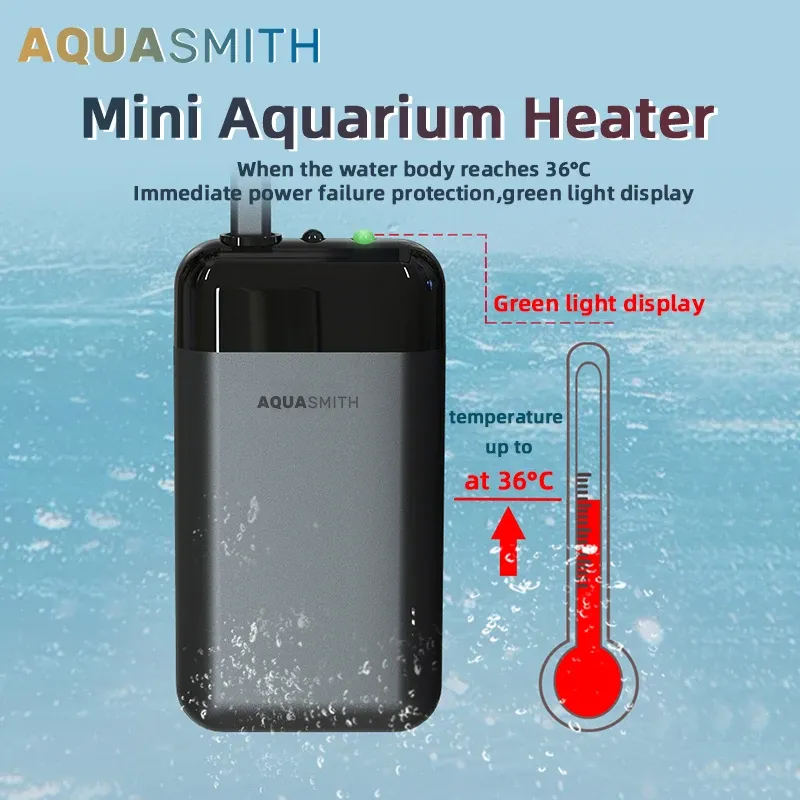 Supplies AQUASMITH Automatische thermostatische Mini-Aquariumheizung, kleine tropische Aquarium-Tauchfisch-Zylinderheizung