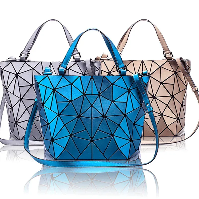 Sac à poignée supérieure femme hologramme givré sac à bandoulière mat sac seau de haute qualité sac à main géométrique bolsa feminina 240309