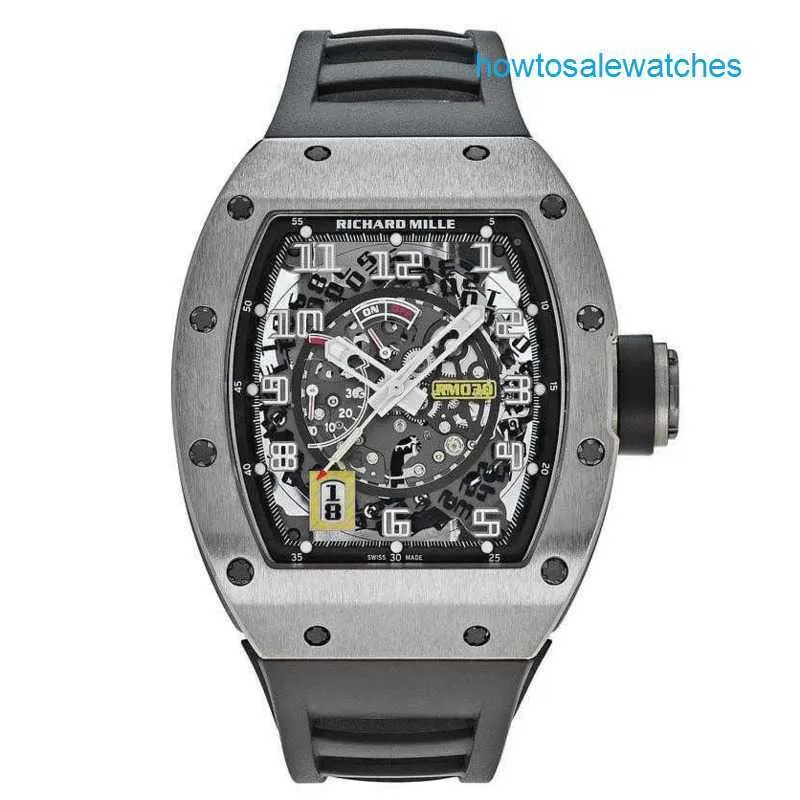 Automatyczne zegarek RM Watch Obegacja RM030 Titanium Stop Zadeklarowalny Rotor Men Watch RM030 T8