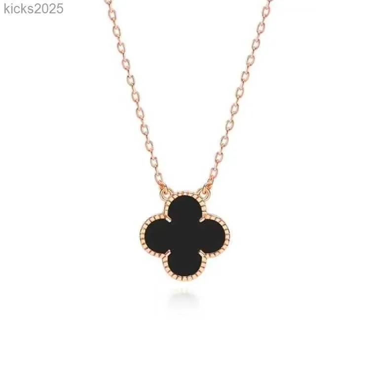 van clover necklace Lucky Four-leaf clover necklace women ins simple senior clavicle chain pendant to give girlfriend Qixi Valentines Day gift