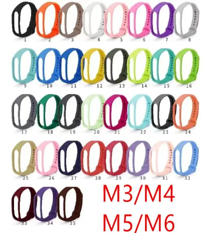 Bracelets intelligents remplaçables M3M4 M5M6, bracelet de montre multicolore en silicone, remplacement du poignet pour M3 pour remplacer le bracelet 3797487