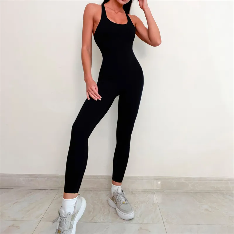 LL Women Bodysuits For Yoga Sports Jumpsuits One-piece Sexy Backless Workout Bras Sets Sleeveless Playsuits Fitness Casual Flare PantsSummer PTS2306
