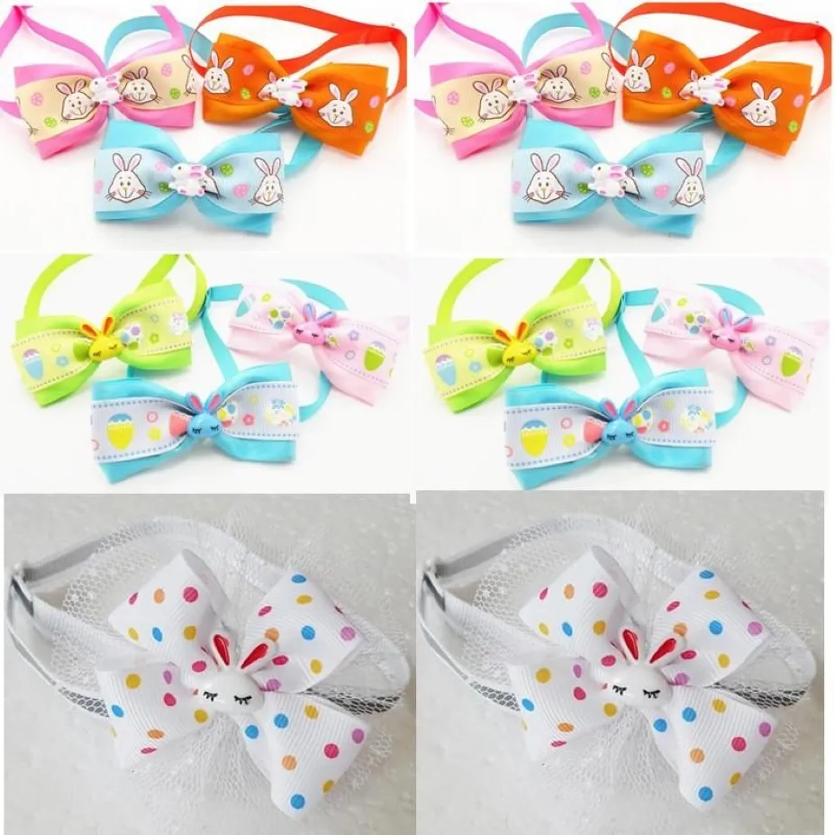 Dog Apparel 100PC Lot Easter Bow Ties Pet Neckties Bowties Collars Holiday Accessories259Q