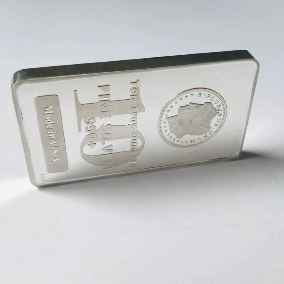 Ultima moneta non magnetica artigianale 10 OZ USA Distintivo placcato argento dom Bellezza da collezione Decorazione domestica Regalo Commemorativo Sottovuoto 231g