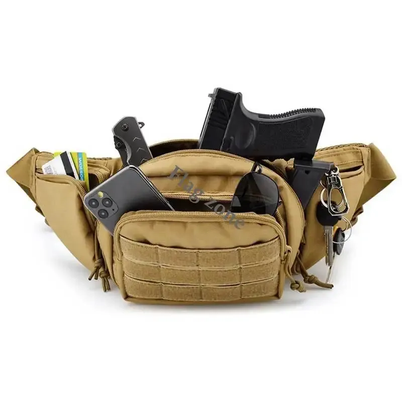 Sacs Tactical Taist Sac Cached Gun Carry Pouche Fanny Pack Piste militaire Holster Mag Pouche de chasse extérieur