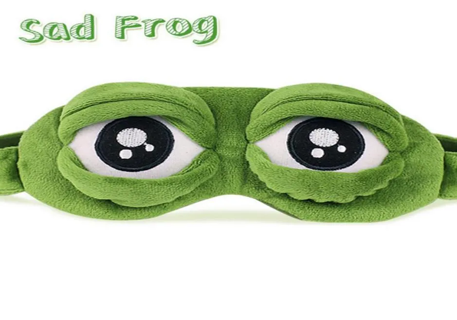 Nouveaux adultes enfants triste grenouille 3D masque pour les yeux jouets doux dormir drôle en peluche jouets en peluche pour enfants Costumes accessoires fête cadeau 8147430