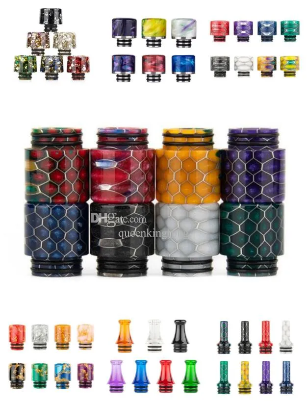 7 Styles résine 510 conseils d'égouttement pointe de goutteur pour cigarette Mod atomiseur embout large accessoires pour fumer outil