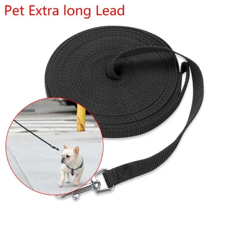 Coleiras de cachorro trelas 3 cores flexível extra longa tração corda treinamento chumbo forte trela grande linha de recall cinto de náilon pet walkin261o