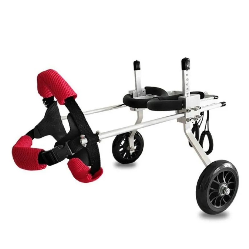 Housses de siège de voiture pour chien, faciles à transporter, jambes arrière légères, fauteuil roulant en alliage d'aluminium pour arrière handicapé W0YC323P