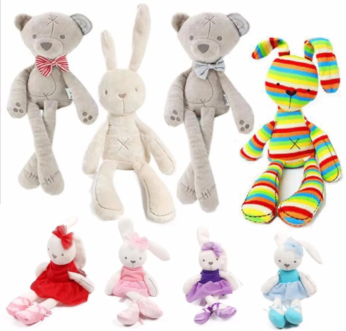 Baby Soft Brinquedos Plush Rabbit Bunny Bear Sleeping Mate Stuffed Plush Animals Toys9092388