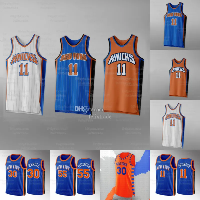 Jalen Brunson NY Knicks jersey 2024 Refresh Serier basketbaltruien Ryan Arcidiacono RJ Barrett Evan Fournier Quentin Grimes Julius Randle City Edition Jersey