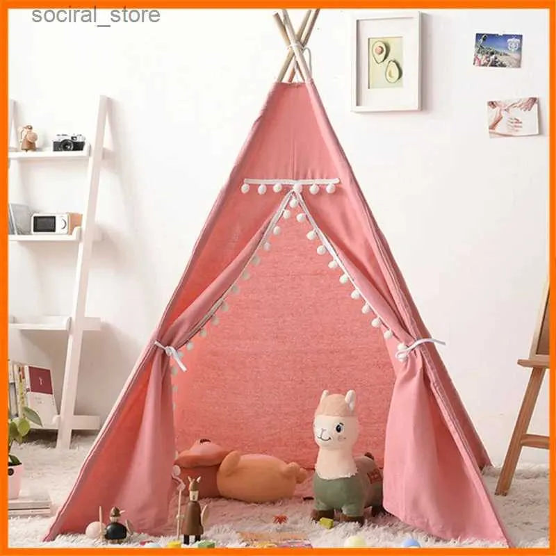 Tendas de brinquedo para crianças, barraca de tenda para crianças, portátil, casa infantil para menina, cabana, menino, tendas, decoração, carpete, luzes led l240313