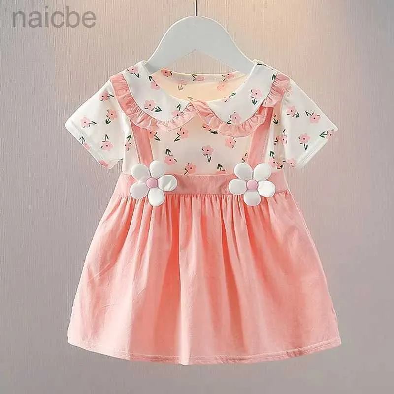 Abiti da ragazza Abito estivo da bambino Colletto per bambola Costume da principessa Abito da festa Abbigliamento per bambini Adorabile A1087 ldd240313