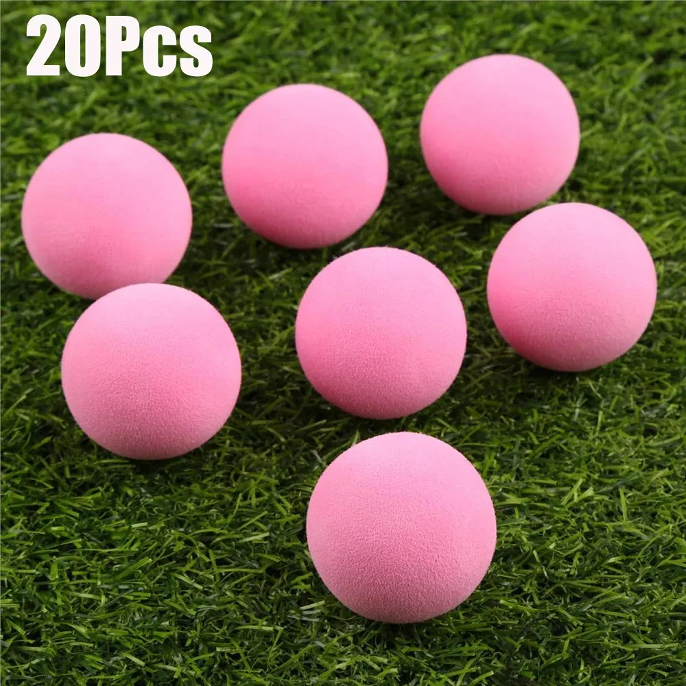 20 pièces 65mm EVA mousse Golf éponge douce balles monochromes pour balles de pratique de golf en plein air pour l'entraînement de golf/tennis solide 6 couleurs 240301