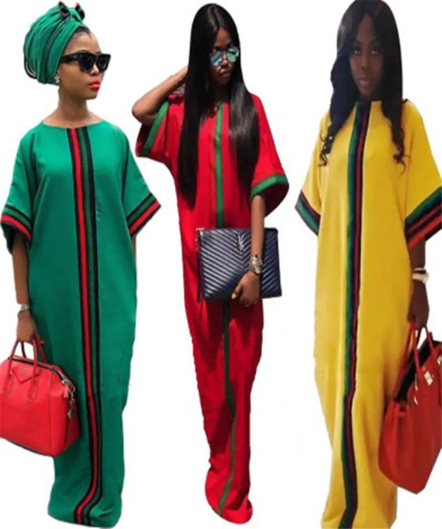 Casual tradizionale africano lungo maxi abito estivo stampa digitale mezza manica abiti abiti abiti larghi taglie forti abbigliamento donna 5226839