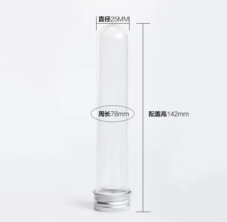 40ml packing bottles mask bath salt test PET tube with aluminum cap plastic Cosmetic Packaging