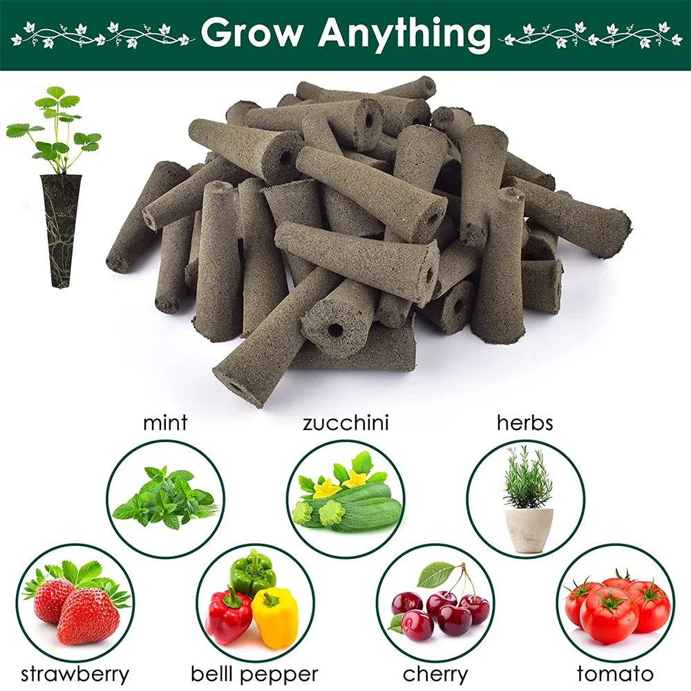 Pots Grow Sponges Seed Pods Replacement Root Compatible with AeroGarden Seedling Starter Kit Refill for Hydroponic Garden System