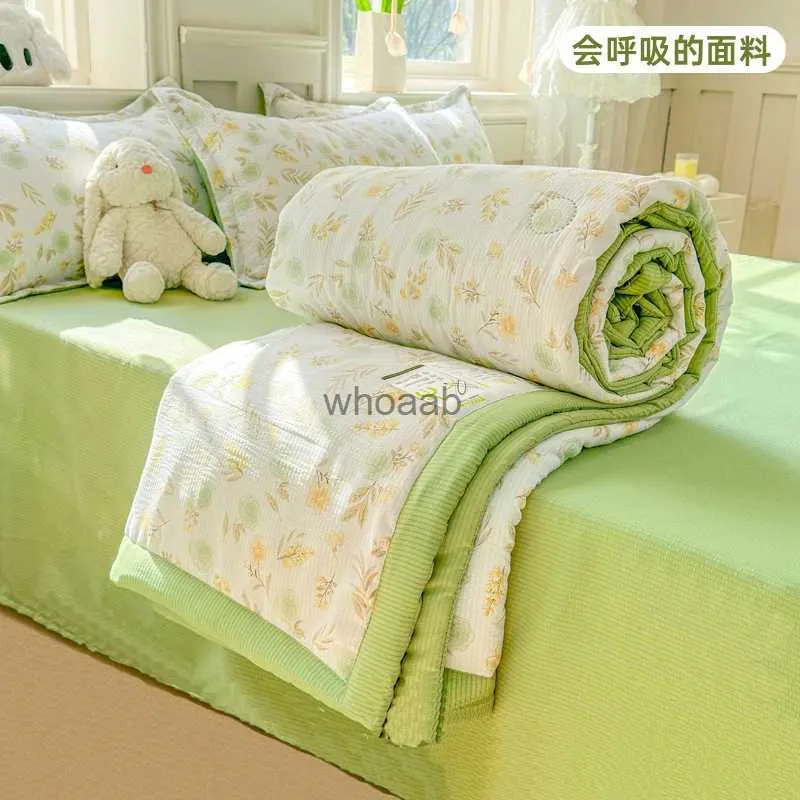 Ensembles de couettes Couvertures de couette fines et légères d'été Refroidissement confortable Climatisation Couette matelassée King Queen Size Couvre-lit Décor à la maison YQ240313