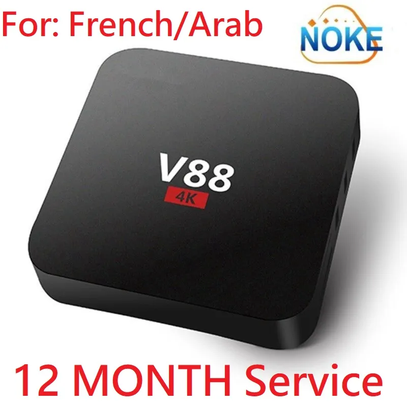 android tv box Abbonamento french12 mesi codice Android v88 boitier tv