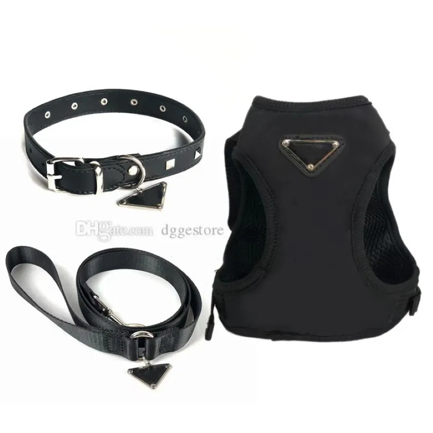 Step-in Designer-Hundegeschirr und Leinen-Set, Ledermarke, Haustierhalsband, Leine mit Handtasche, weiches Hundeband für kleine und mittelgroße Hunde, Po176R