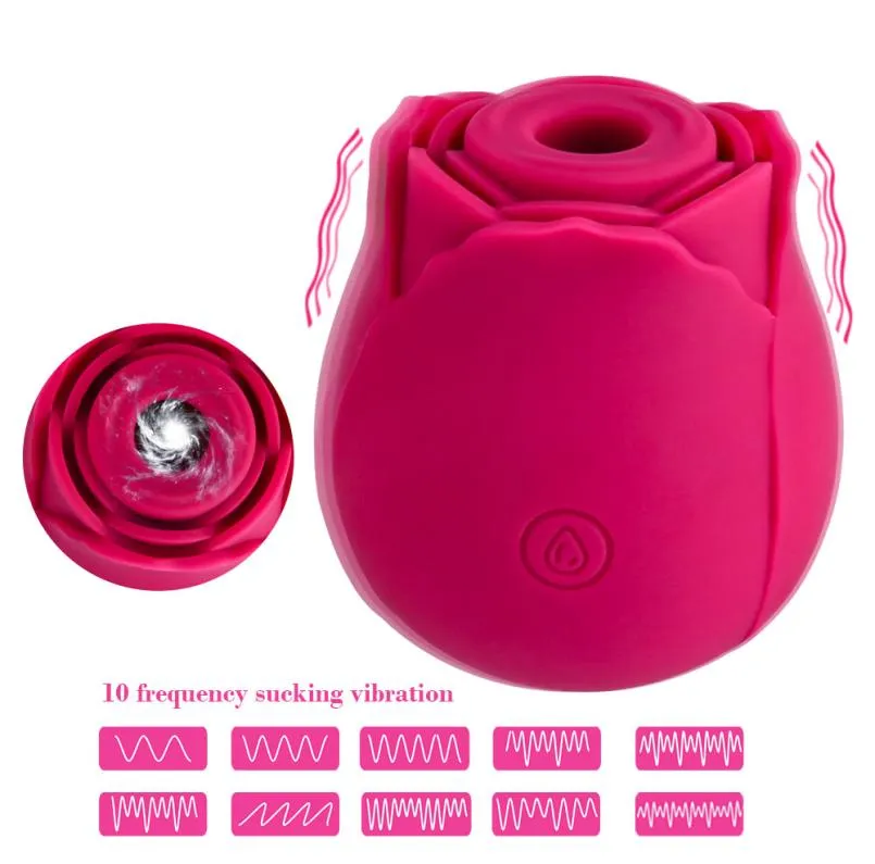 Vibratore per succhiare fiore di rosa per le donne Ventosa per clitoride Stimolare il clitoride vaginale Giocattoli erotici per il masturbatore per adulti Capezzolo8801893