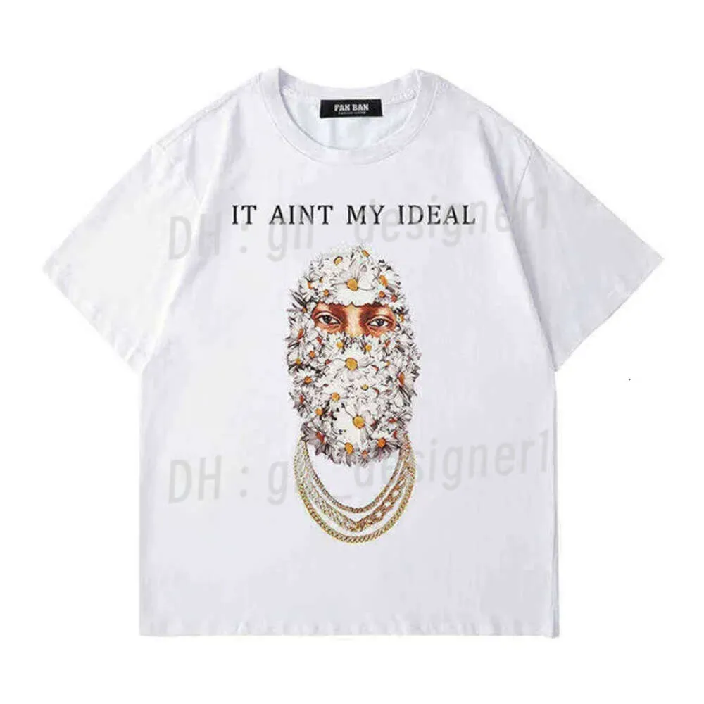 24SS Herr Mens Fashion Tees High-End Masked Man IH nom uh nit t-shirt män kvinnor hip-hop high street t-shirt 92